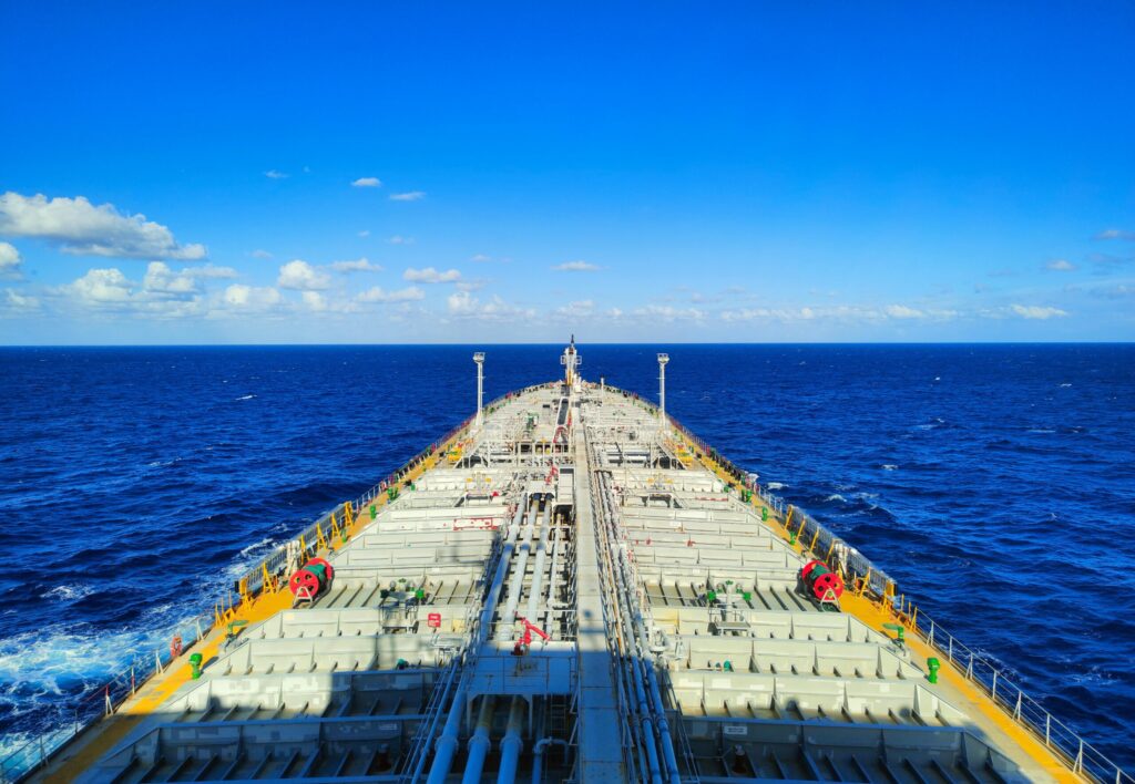 Oil tanker on calm seas